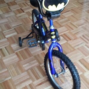 Batman Purple and Black Kids Bicycle with Bat Emblems
